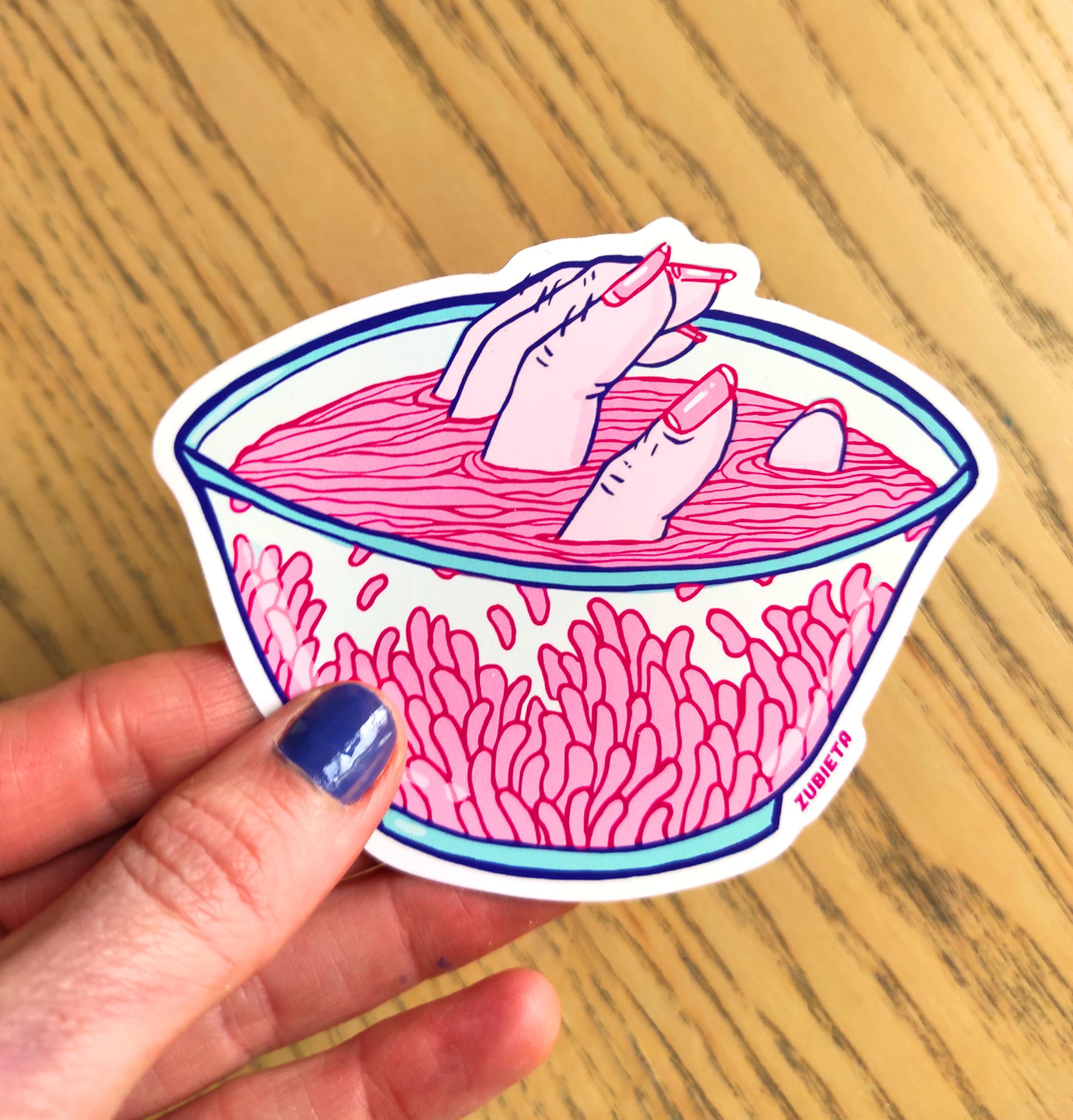 Finger Ramen Surreal Sticker by Zubieta
