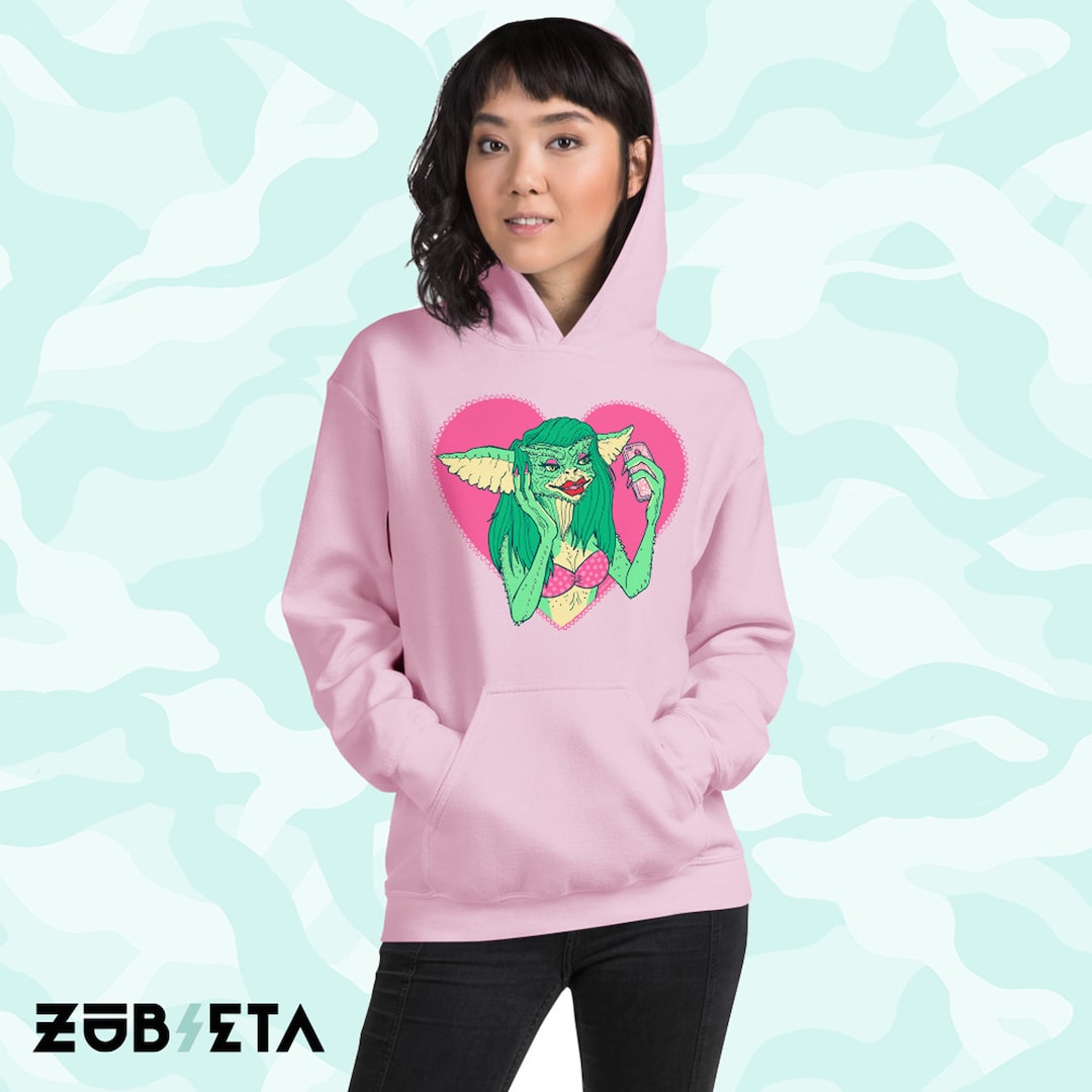 Felpa con cappuccio Greta the Gremlin: omaggio al film anni '80 in