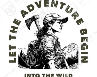 Female Hiker SVG: Adventure Clip Art for Outdoors (Digital Download)
