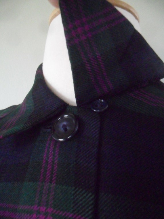 1970s Wool Tartan Blazer |  Pockets, fitted waist… - image 7