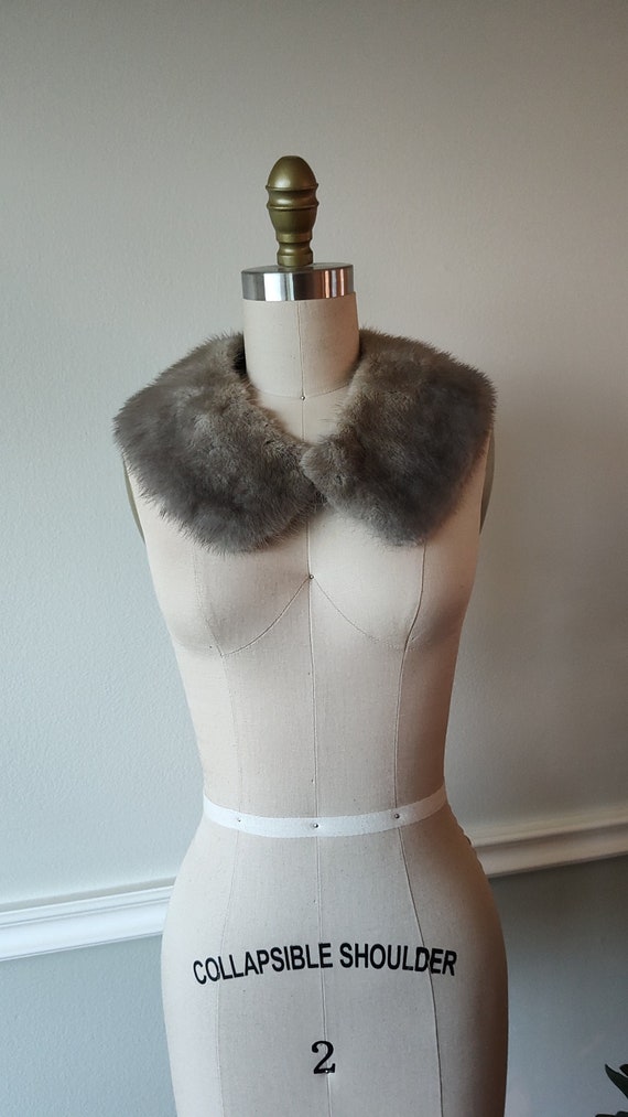 1940-50s Mink Collar in a Soft Gray