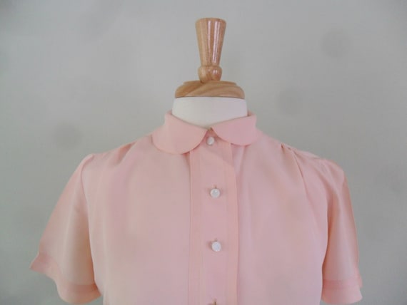 1960s Judy Bond Short Sleeve Blouse with Peter Pa… - image 2