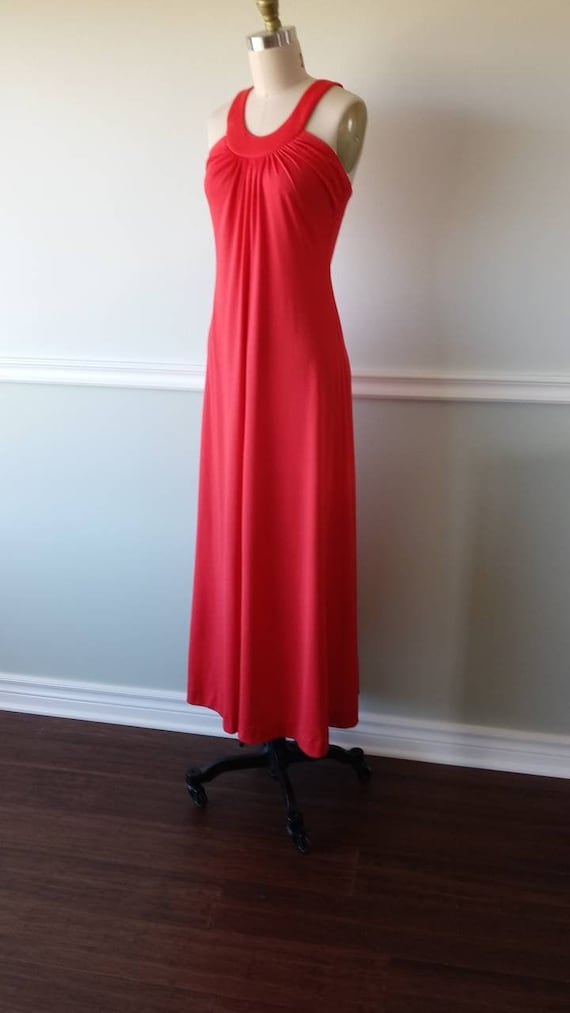 1960 - early 1970s Summer Dress |  Sleeveless, ful