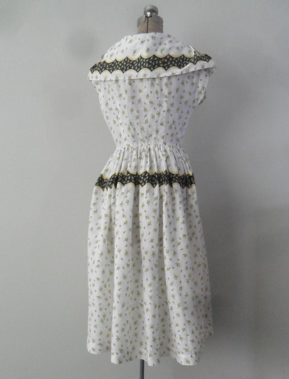 Darling 1950s Novelty Print Cotton Summer Dress |… - image 4