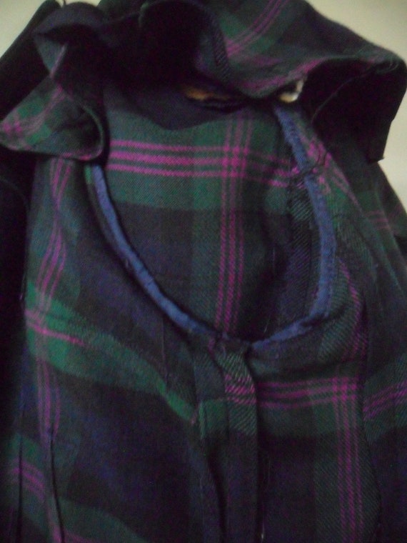 1970s Wool Tartan Blazer |  Pockets, fitted waist… - image 9