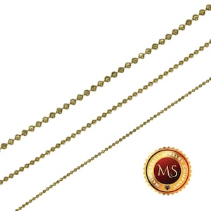 14k Gold Over 925 Sterling Silver Moon Cut Diamond-Cut Chain Necklace Multiple Lengths and Thicknesses