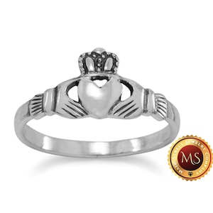 925 Sterling Silver Claddagh Ring Sizes 5-9