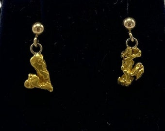 Gold Nugget Earrings - Etsy