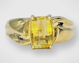10k Gold Citrine Ring Size 5.75