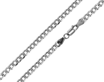 925 Solid Sterling Silver 16-40/" 2.7mm Oval Belcher Chain Necklace