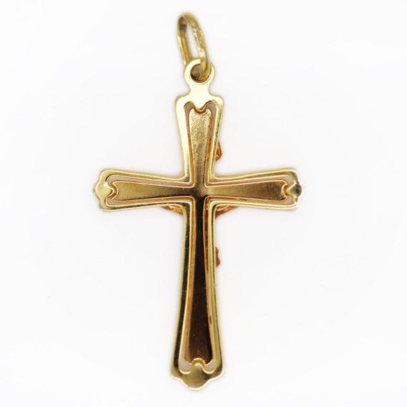 14k Gold Crucifix Pendant - image 2