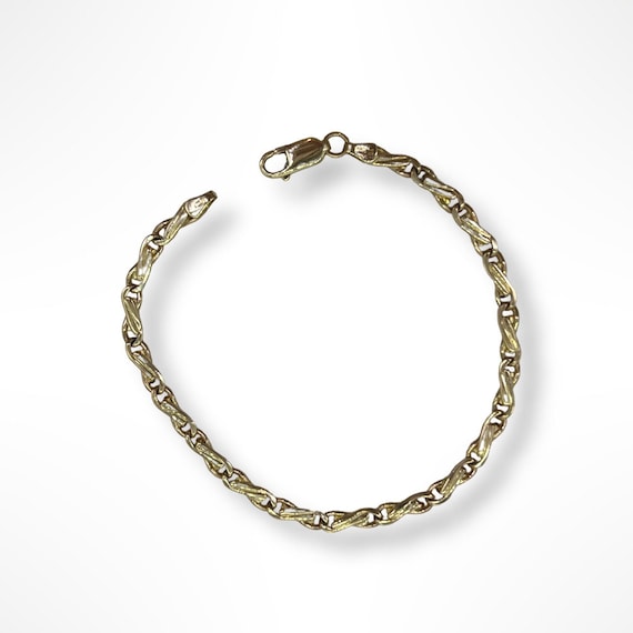 14k Gold Infinity Loop 8 inch 4.25mm Chain Bracele