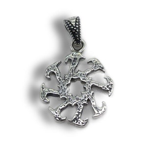 925 Sterling Silver Ninja Star Pendant