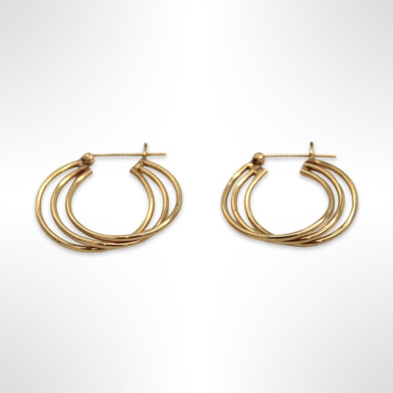 14k Gold Hoop Earrings - image 3