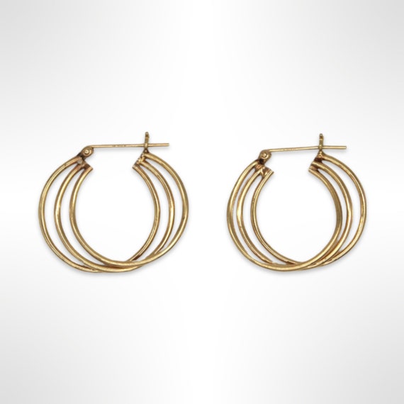 14k Gold Hoop Earrings - image 1