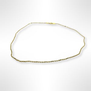 14k Gold Flat Link 1.6mm Chain Necklace - 16 Inch