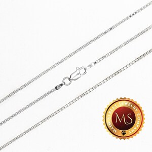 1.6mm Brand New 925 Italy SOLID Sterling Silver Box Chain Necklace Multiple Lengths