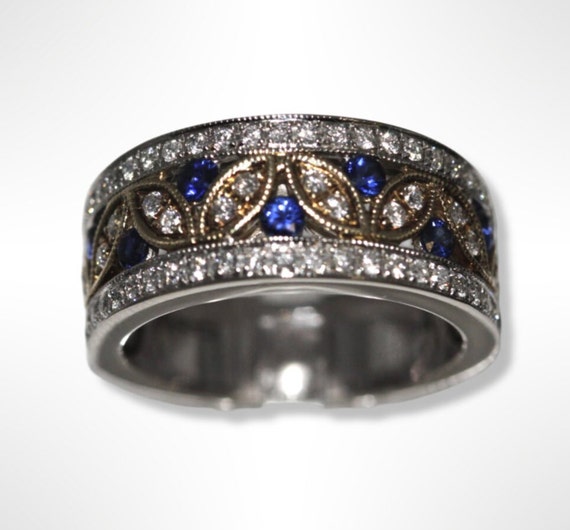 Blue diamond wide band - Gem