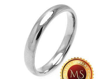 Sterling Silver Plain Band Ring (2mm-10mm) (Sizes 5-12)