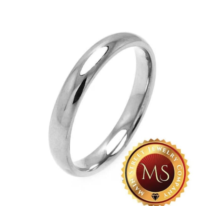 Sterling Silver Plain Band Ring 2mm-10mm Sizes 5-12 image 1