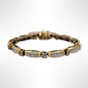 14K Gold ~2.00 ct t/w Natural Diamond Bracelet (6 inches)