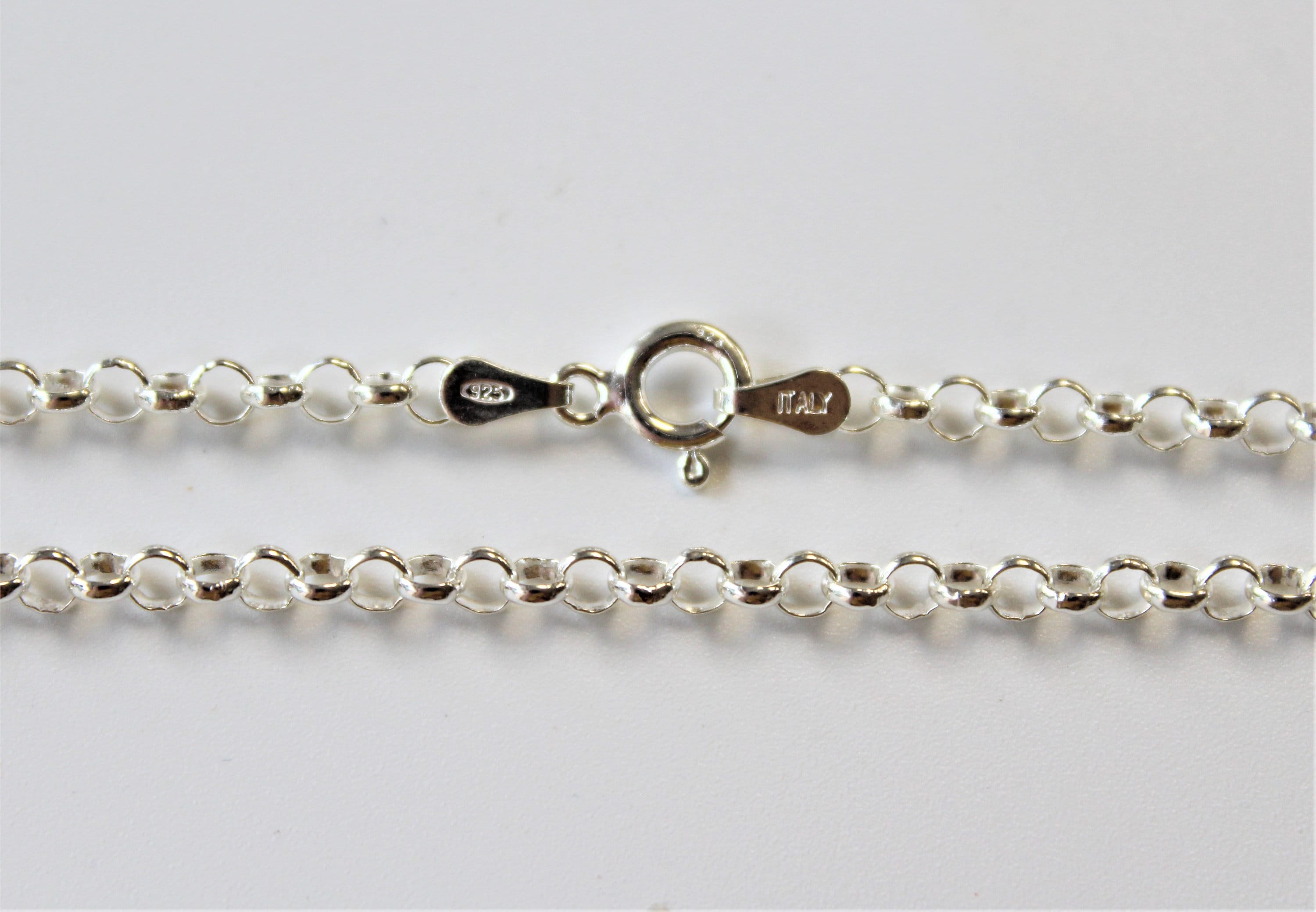 3mm Italy 925 Sterling Silver Rolo Chain Necklaces 16 - Etsy