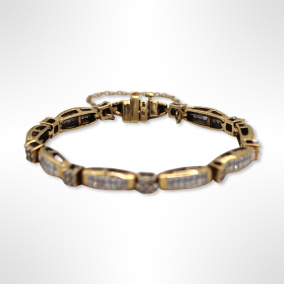 14K Gold ~2.00 ct t/w Natural Diamond Bracelet (6… - image 2