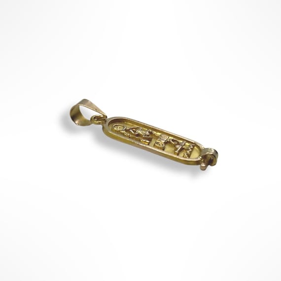 18k Gold Egyptian Hieroglyphics Pendant - Gem