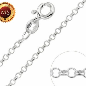 3mm Italy 925 Sterling Silver Rolo Chain Necklaces 16"- 24"