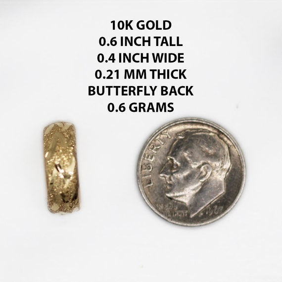 10K Gold Patterned Earrings - image 6