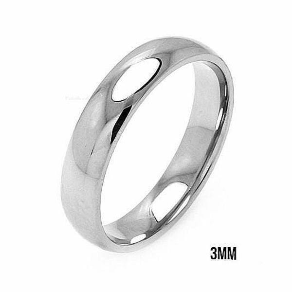 Solid 925 Sterling Silver Plain Comfort Fit Wedding Band – Unisex Promise Ring – KOHI
