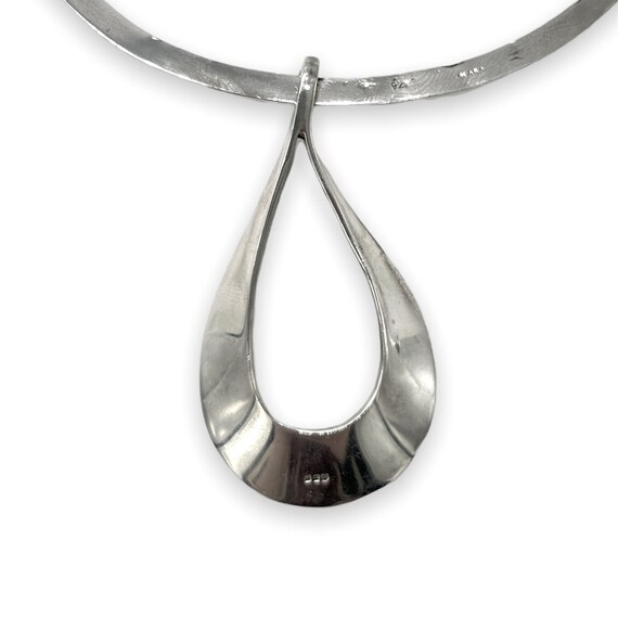 925 Sterling Silver Collar Open Pendant Necklace - image 6