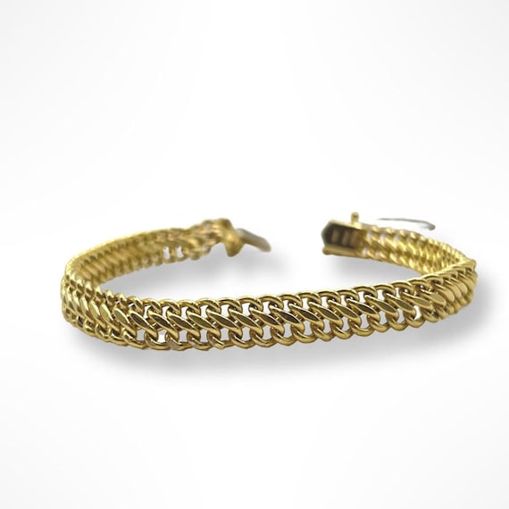 14k Gold 7 Inch 7mm Chain Bracelet