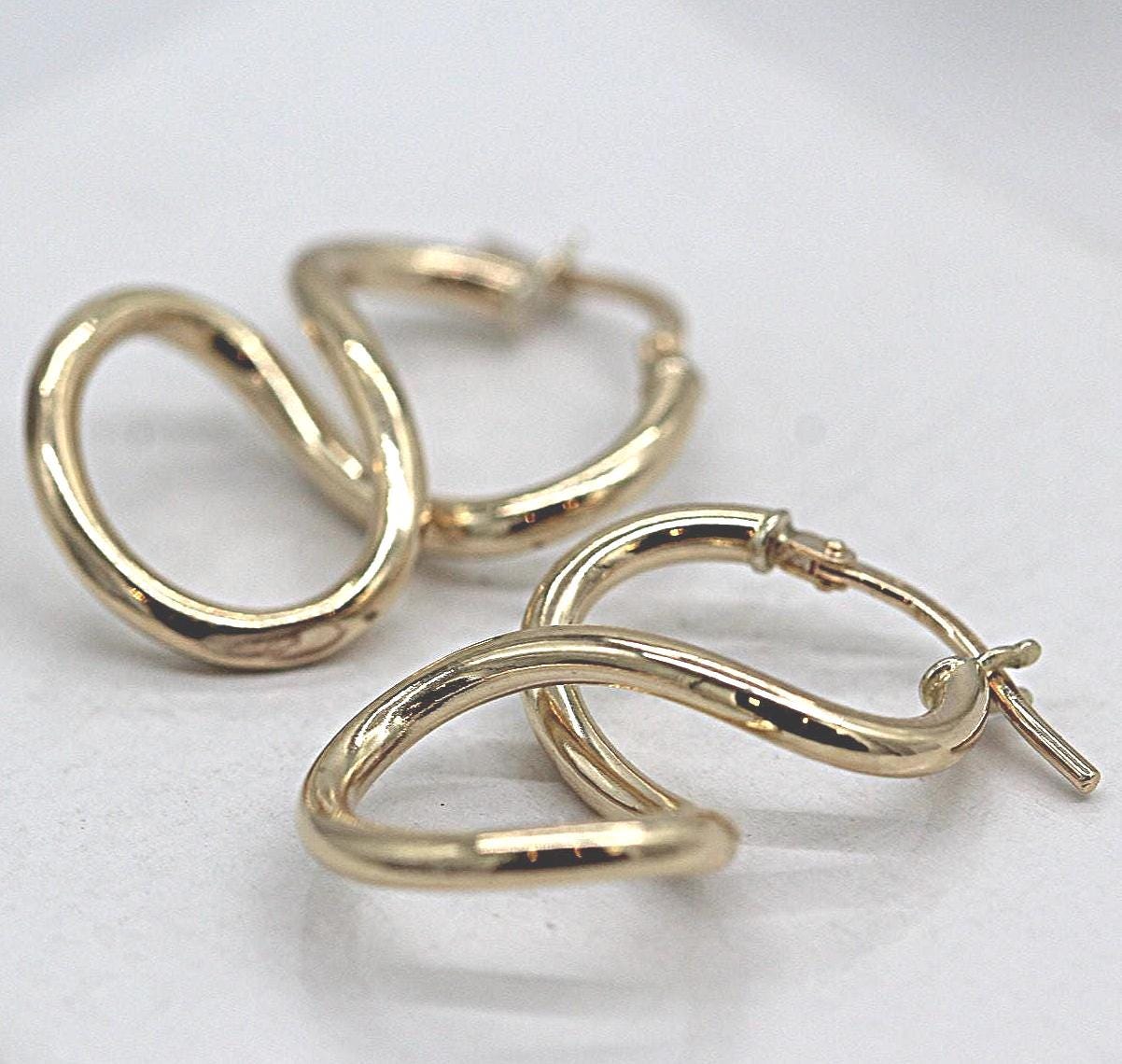 Milor San Marco - Etsy 14kt white gold Milor San Marco Earrings main image 2
