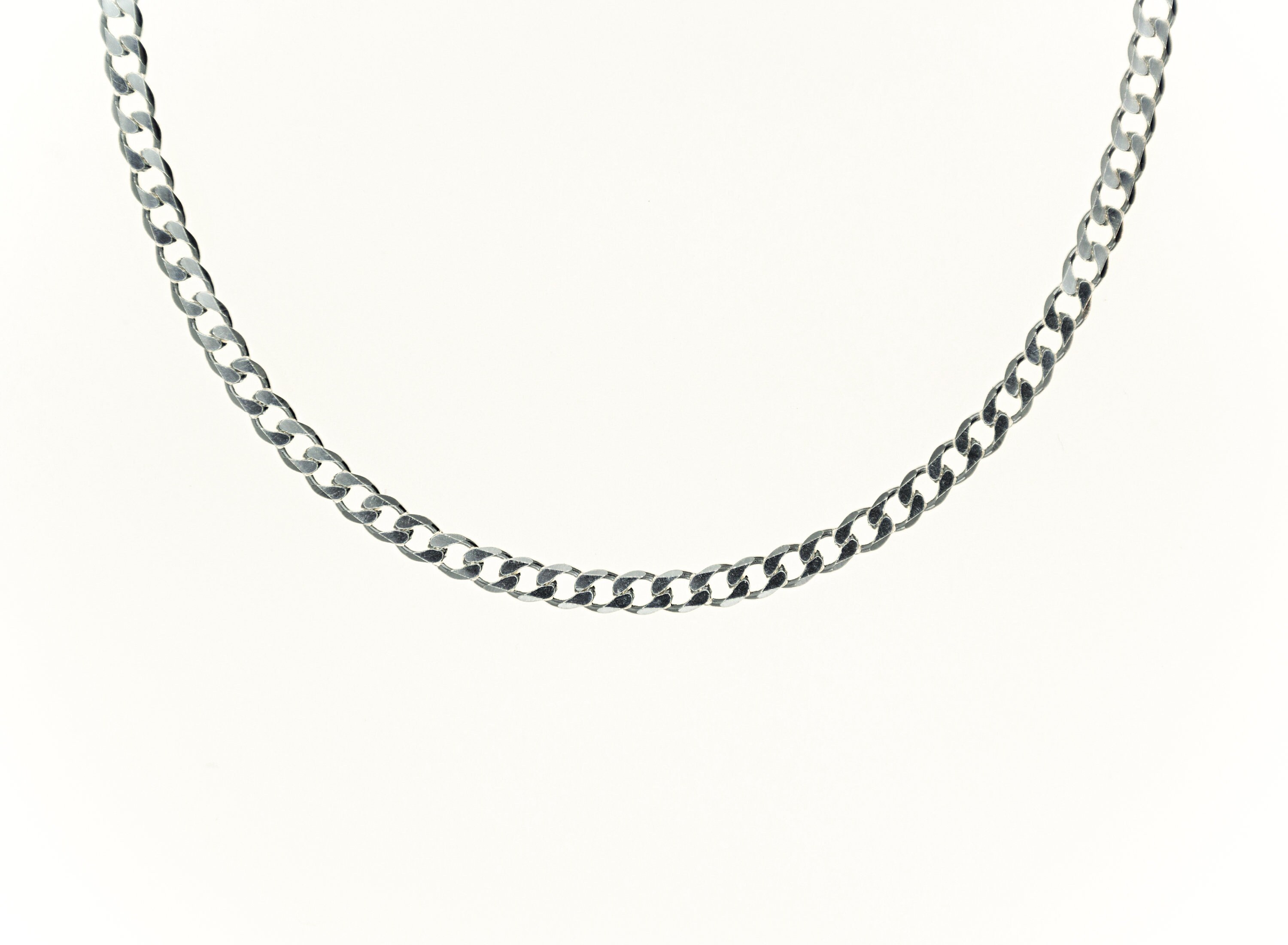 4mm ITALY 925 Sterling Silver CURB Chain Necklace or Bracelet 8 