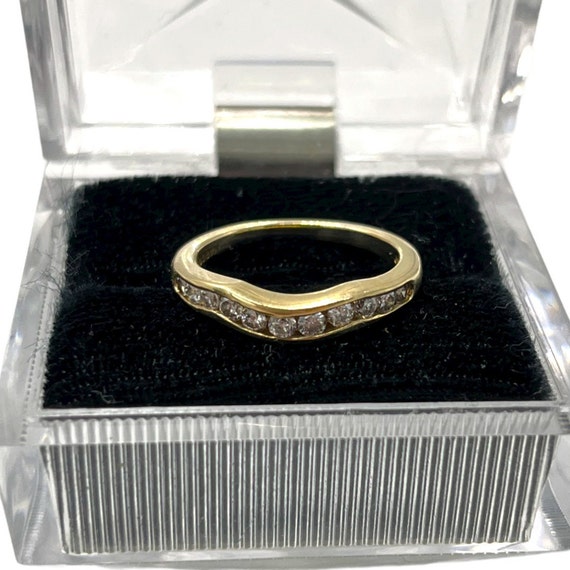 14k Gold Magic Glo Diamond Channel Ring Size 6.5 - Be… - Gem