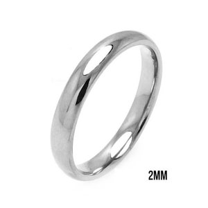 Sterling Silver Plain Band Ring 2mm-10mm Sizes 5-12 image 2