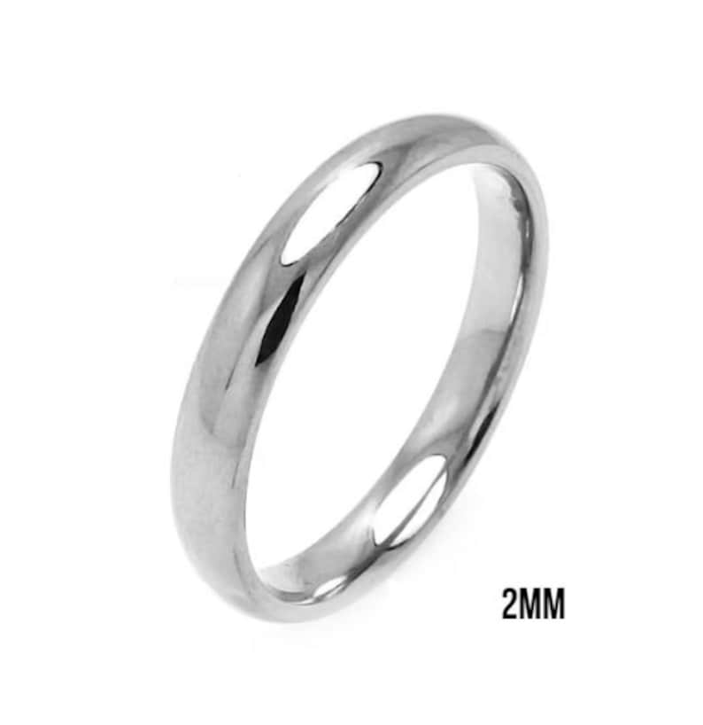 Sterling Silver Plain Band Ring 2mm-10mm Sizes 5-12 image 2