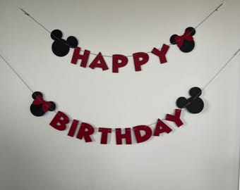 Mickey Mouse Happy Birthday Banner