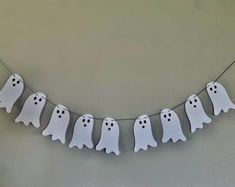 Banner de Halloween de fantasmas