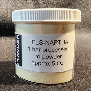 Powdered Fels - Naptha to make your own laundry soap one processed bar, 5 ounces