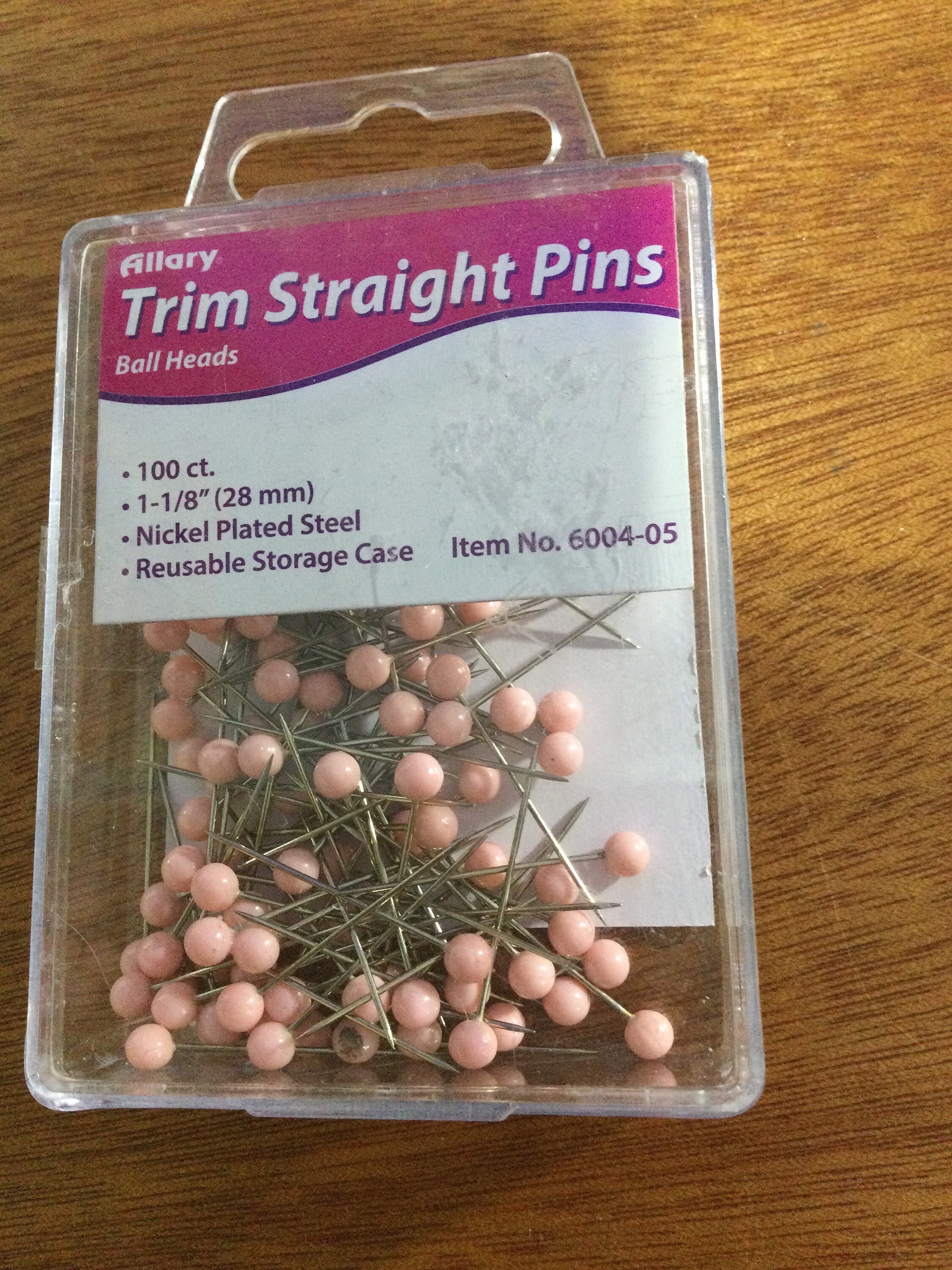 Prym Sewing Pins 26x0,65 Mm, Straight Dressmaker Pins, Set of Flat Head Pins,  Brass Tailors Pins, Needlework Pins 