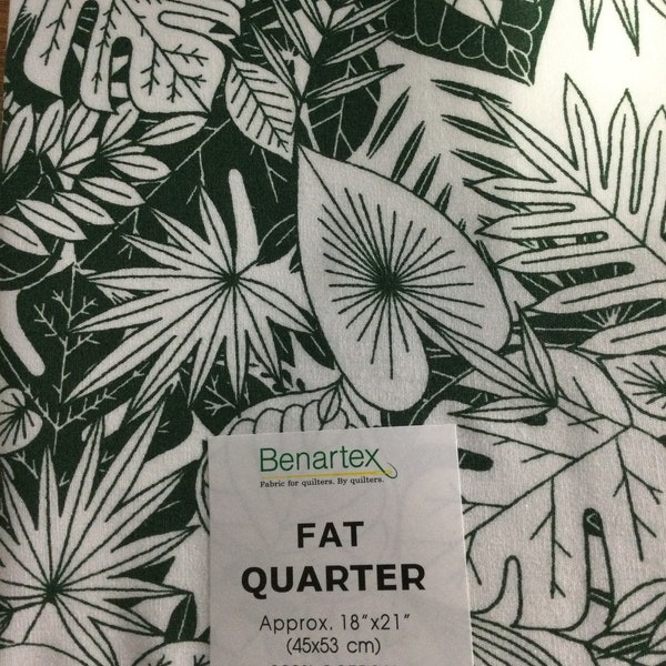 Eight Benartax Fat Quarters Foliage Print  Size is 18” x 21”