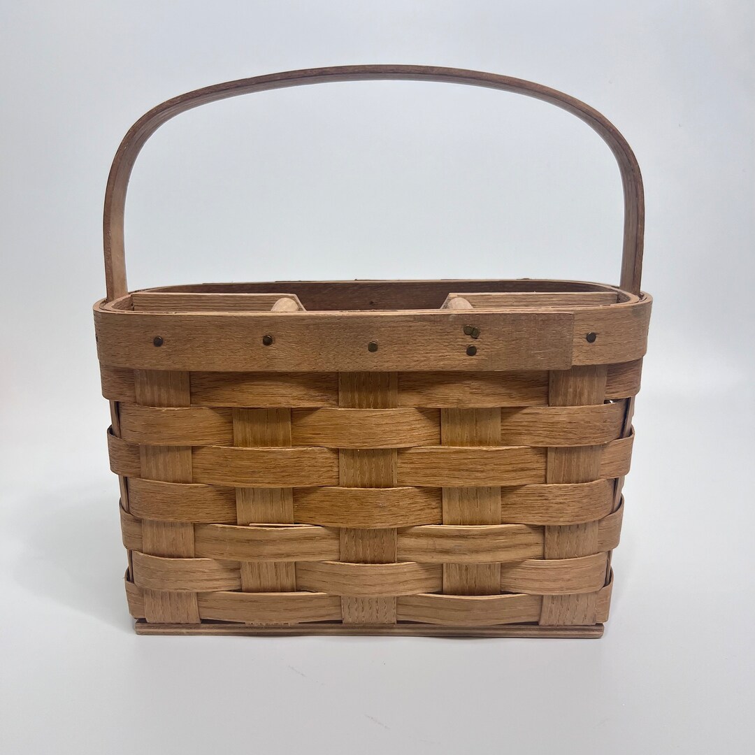 Basketville Picnic Basket Utensils Holder Etsy