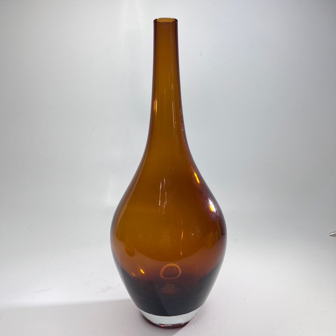 Curated visual reference: High End Penthouse Amber Glass Vases Reference: Vintage Ikea Salong Amber Glass Vase