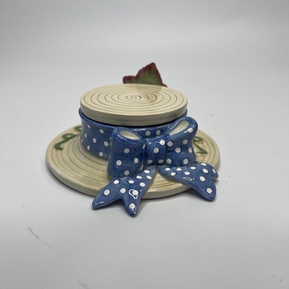 Fitz & Floyd hat shaped ceramic trinket box - image 4