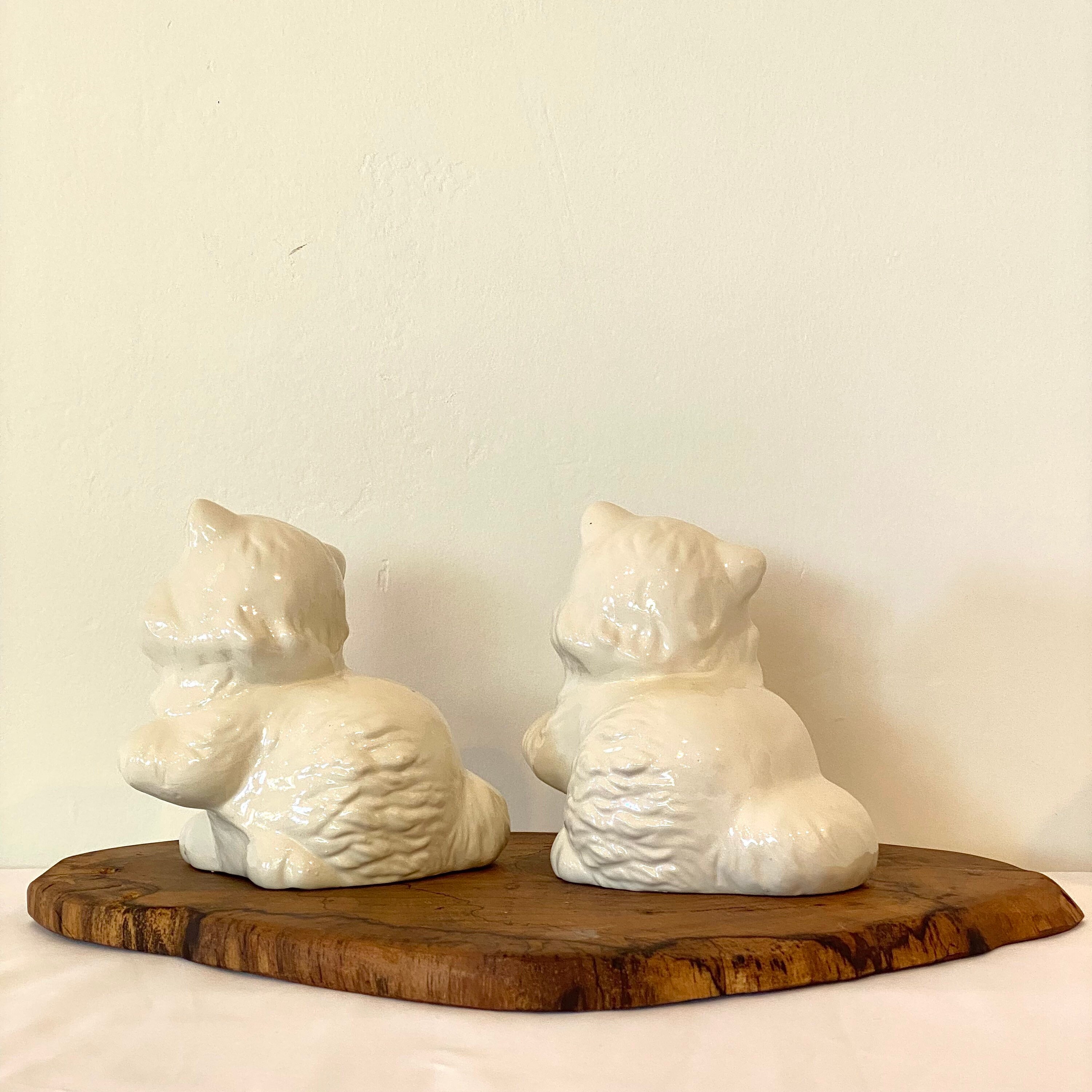 Set of Three Vintage Ceramic Cats - Etsy