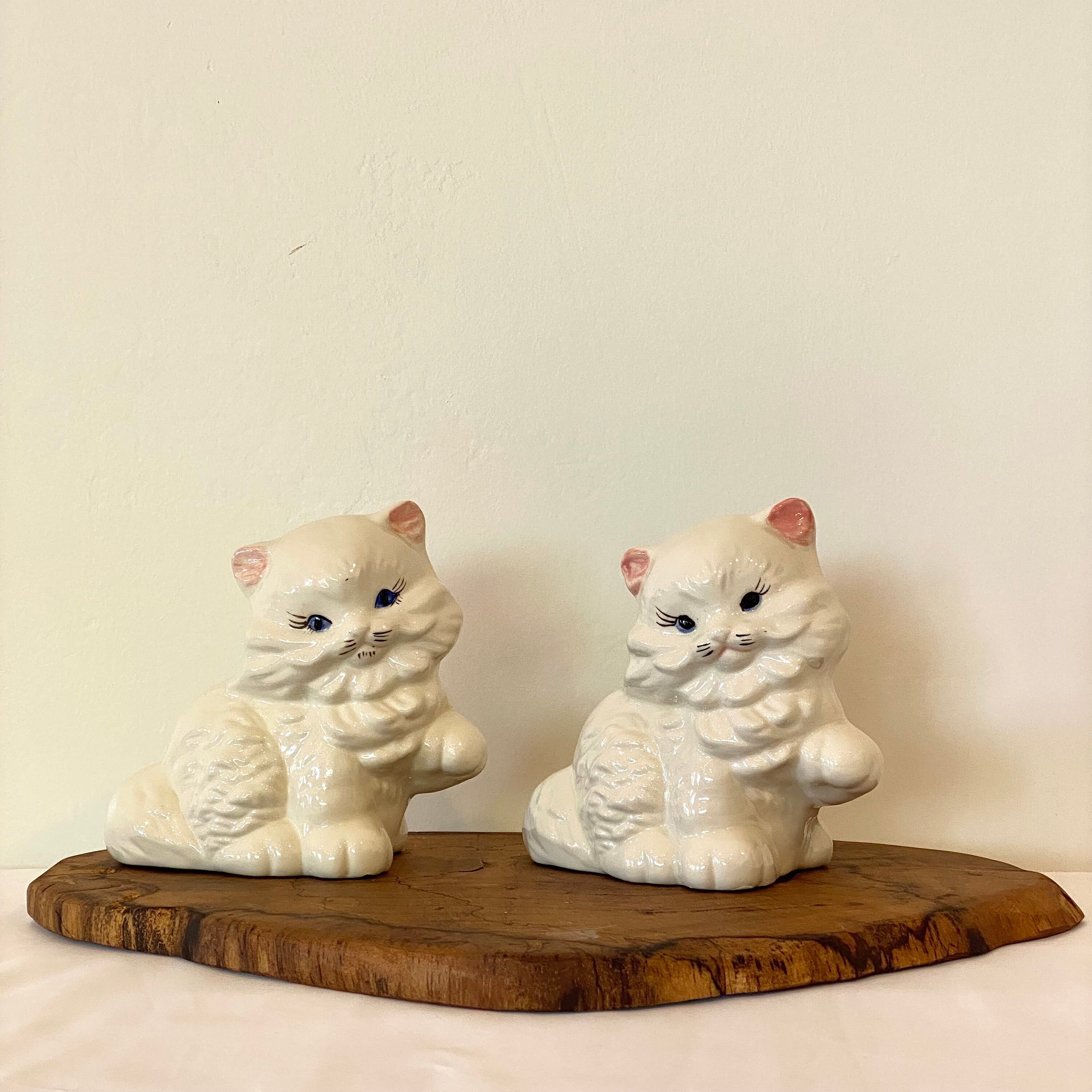 Set of Three Vintage Ceramic Cats - Etsy