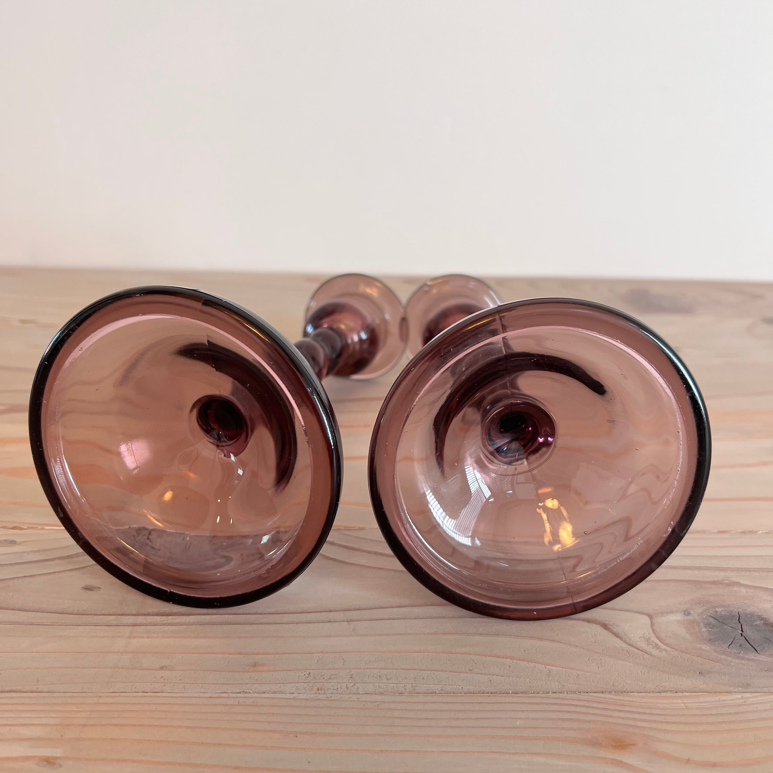 Vintage Tiffin Glass Candlestick Holder Set Etsy