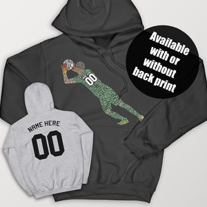 Soccer Goalie Word Art Hoodie, Customize With Name & Number, In Any Colors, Personalized Football Goalkeeper Shirsey, Adult And Youth Sizes